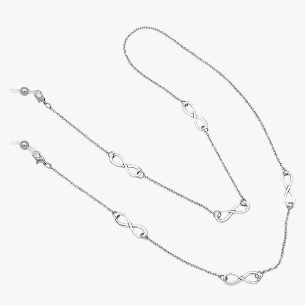 Silver Glasses Chain Infinity Design - Picture 2 of 4